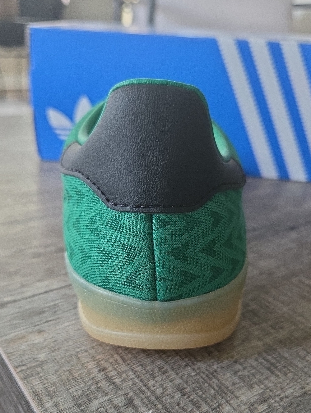 NWT Adidas Women's Gazelle Indoor 'Bold Green EQT Yellow' Shoes JR2416 - Picture 10 of 12